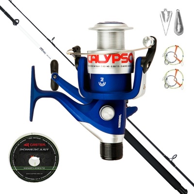 Combo Equipo Pesca Variada Caña 2.10m Reel Caja Accesorios